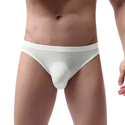 Herrn Slips Einfarbig Unterhosen Männer Baumwolle Slip Unterwäsche Microfaser Sportslip Tanga String Stretch Atmungsaktiv Herrenslips Mit Weichbund Eingriff Männer Unterwäsche Weiß S von Generic