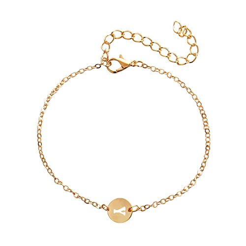 Herz-Creolen für Damen, 18 Karat vergoldet, Buchstaben-Armband aus Edelstahl, zartes Disk-Namen-Armband für Frauen und Mädchen, Einheitsgröße, Metall, Kein Edelstein Herz-Creolen für Damen, 18 Karat vergoldet, Buchstaben-Armband aus Edelstahl, zartes Disk-Namen-Armband für Frauen und Mädchen, Einheitsgröße, Metall, Kein Edelstein von Generic