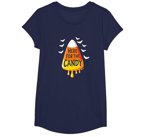 Hier für den Candy Halloween Treat Seeker T-Shirt, Girls, Marineblau, XS Hier für den Candy Halloween Treat Seeker T-Shirt, Girls, Marineblau, XS von Generic