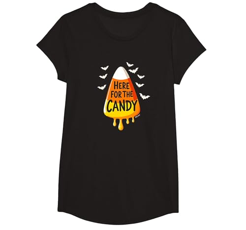 Hier für den Candy Halloween Treat Seeker T-Shirt, Girls, Schwarz, XS Hier für den Candy Halloween Treat Seeker T-Shirt, Girls, Schwarz, XS von Generic