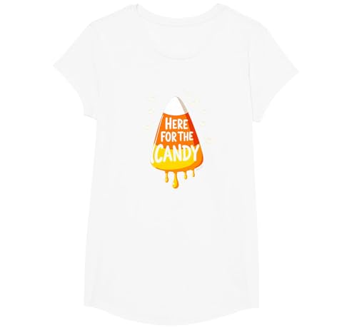 Hier für den Candy Halloween Treat Seeker T-Shirt, Girls, Weiß, XS von Generic