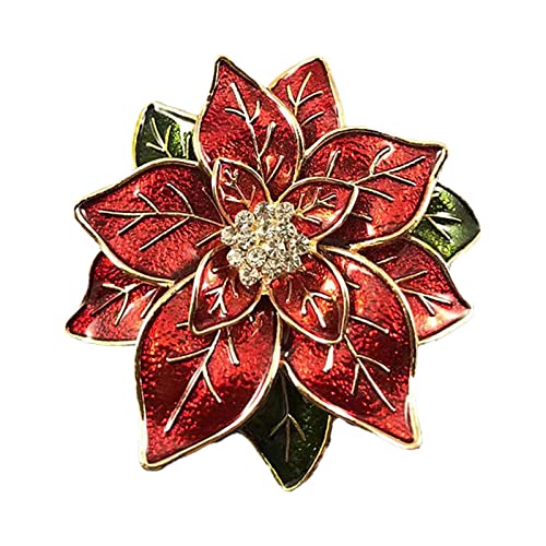 High End Damen Brosche handbemalt Rose rot Geburtstag Schmuck Corsage Kleidung Tasche Schmuck Brosche Brosche Geschenk Brosche Brosche Mit Rose von Generic