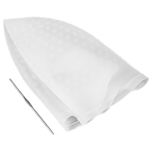Highlight-Haarkappe,Haar-Highlighter-Kappe - Wiederverwendbare Haar-Highlight-Kappe | Silikon-Highlighter-Kappen für gefärbtes Haar, professionelle wiederverwendbare Highlighter-Kappen mit Häkelnadel von Generic