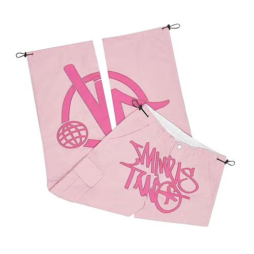 Hip-Hop Cargo Hosen Männer Minus Two Cargo Baggy Jeans Hose Herren Cargo Jogginghose 2023 Harajuku Hip Hop Print Loose Men Rock Straight Hose Mit Weitem Bein Pocket Freizeithose Streetwear von Generic