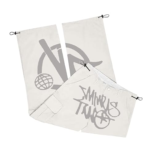 Hip-Hop Cargo Hosen Männer Minus Two Cargo Baggy Jeans Hose Herren Cargo Jogginghose 2023 Harajuku Hip Hop Print Loose Men Rock Straight Hose Mit Weitem Bein Pocket Freizeithose Streetwear von Generic