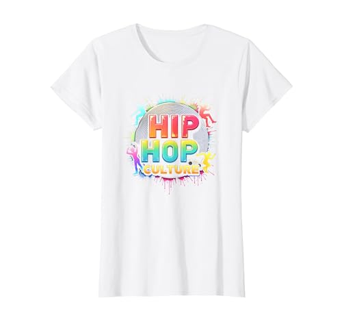 Hip Hop Culture Vibrant Urban Beat für Männer Musikliebhaber T-Shirt, Damen, Weiß, XS Hip Hop Culture Vibrant Urban Beat für Männer Musikliebhaber T-Shirt, Damen, Weiß, XS von Generic
