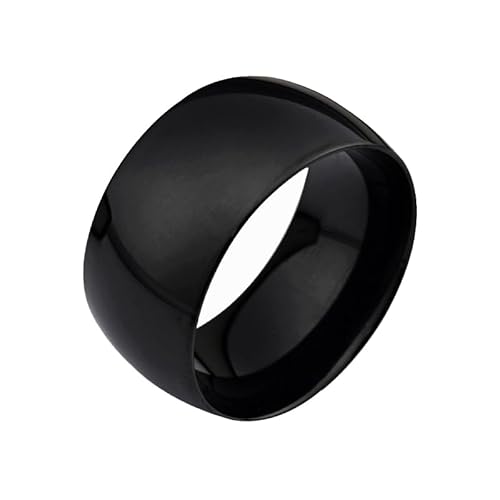 Hip Hop Minimalistische Persönlichkeit Einzigartiger glatter Titanstahlring Herrenschmuck von Generic