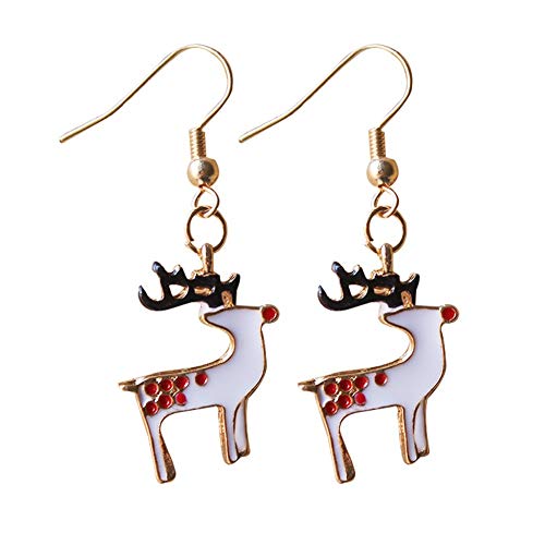 Hirsch-Anhänger Weihnachtsbaum für Damen, niedlich, Ohrhaken, Schmuck, Weihnachtsgeschenk von Generic