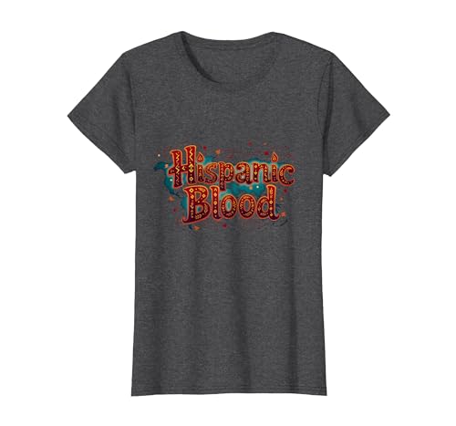 Hispanic Heritage Month Hispanic Blood Pride für Männer T-Shirt, Damen, Anthrazit Meliert, XS Hispanic Heritage Month Hispanic Blood Pride für Männer T-Shirt, Damen, Anthrazit Meliert, XS von Generic