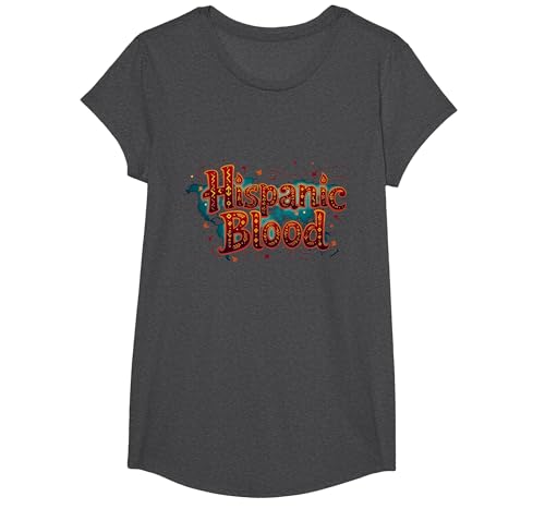 Hispanic Heritage Month Hispanic Blood Pride für Männer T-Shirt, Girls, Anthrazit Meliert, XS Hispanic Heritage Month Hispanic Blood Pride für Männer T-Shirt, Girls, Anthrazit Meliert, XS von Generic