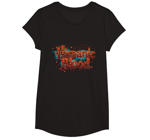 Hispanic Heritage Month Hispanic Blood Pride für Männer T-Shirt, Girls, Schwarz, XS Hispanic Heritage Month Hispanic Blood Pride für Männer T-Shirt, Girls, Schwarz, XS von Generic