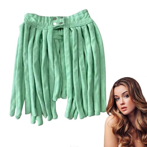 Hitzefreie Lockenwickler, Lockenstäbe, Hitzefreier Lockenstab, Stirnband - 2-in-1-Lockenstab für trockenes Haar - Haar-Accessoires für Damen, Lockenwickler, absorbieren schnell Wasser, für langes Haar von Generic