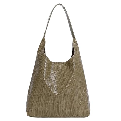 Hobo-Tasche PU Sllouchy Umhängetasche Feste Farbtasche Tasche groß for Frauen Reisen Einkaufsarbeit jeden Tag-Green von Generic