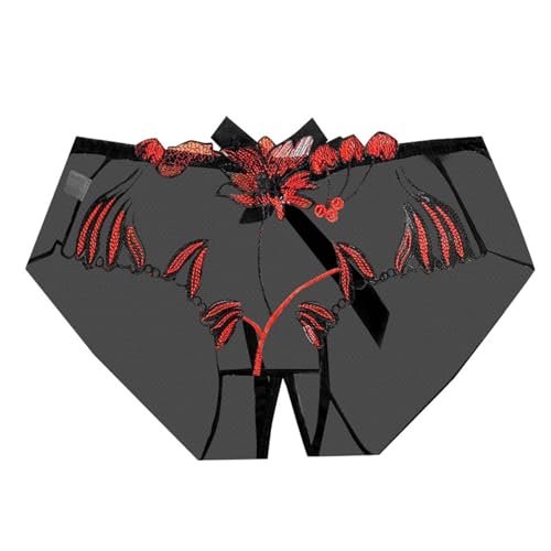 Hoch Geschnittene Unterhosen Damen Panties & Hipsters FüR Damen Thermo UnterwäSche üBergrößE Nacht WäSche Frauen In SchlüPfern Feinripp Unterhose Damen Unterhemd Schwarz Damen SchöNe WäSche von Generic