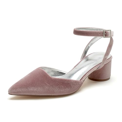 Hochzeit Schuhe Elegante Braut High Time Low Abshatt Block Absatz Brautjungfern Damen Slingback High Hat Schuhe 4.5Cm,Rosa,41 EU Hochzeit Schuhe Elegante Braut High Time Low Abshatt Block Absatz Brautjungfern Damen Slingback High Hat Schuhe 4.5Cm,Rosa,41 EU von Generic