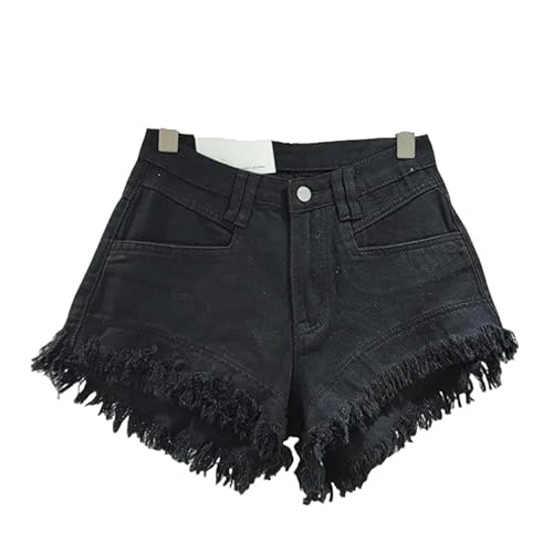 Hohe Taille Quaste Denim Shorts Frauen Sommer Beliebte Hot Girls Short Jeans Mode Rosa Hot Pants von Generic