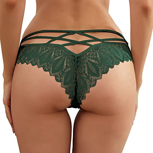 Hohe Taille Slip O-Ring Frauen Slips für Frauen Baumwolle Bauchkontrolle Strings Slip Damen Bequeme Damen Baumwolle Spitze reizvolle Damen Dessous Set von Generic