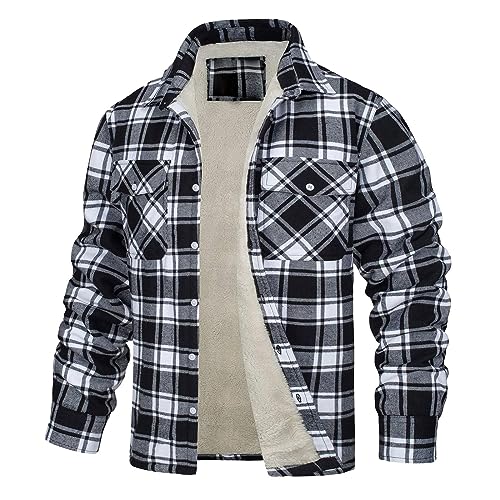 Holzfäller Jacke Gefüttert Flanellhemd Herren Karierte Jacke Herren Freizeithemden Für Herren Flanell Jacke Herren Holzfäller Jacke Gefüttert Flanellhemd Herren Karierte Jacke Herren Karohemd von Generic