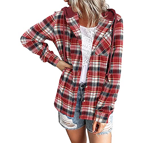 Holzfällerhemd Damen Hemd Langarm Hemdjacke Holzfällerjacke Oversized Hemdbluse Flanellhemd Button Down Karierte Jacke Freizeitjacke Y2K Lose Revers Blusen Holzfällerhemd Damen Hemd Langarm Hemdjacke Holzfällerjacke Oversized Hemdbluse Flanellhemd Button Down Karierte Jacke Freizeitjacke Y2K Lose Revers Blusen von Generic