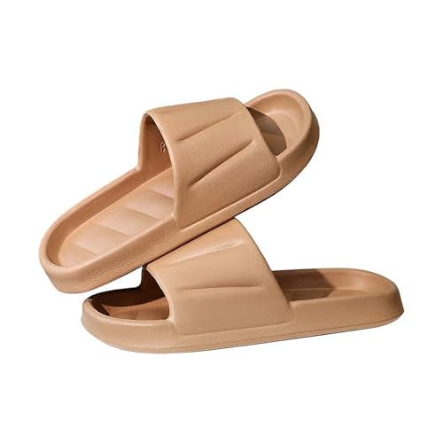 Home Slippers Men Summer Klobige Badeschlappen Herren rutschfest Schuhe Weich rutschfest Flache Schuhe Bequeme Freizeitschuhe Open Toe Atmungsaktiv Halbschuhe Hochwertig Strandschuhe Modische von Generic