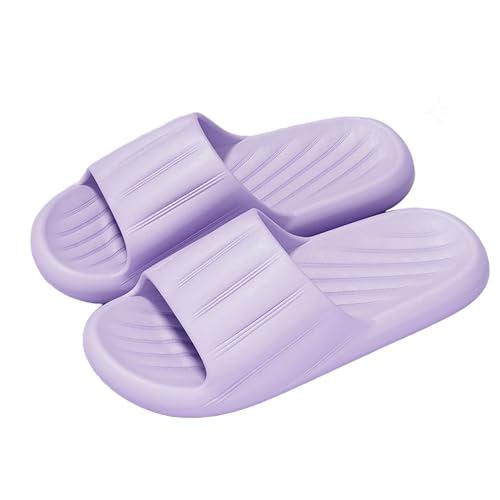 Home Slippers Women Summer Flache Schuhe Duschschuhe Damen rutschfest Weich Bequem Klobige Schuhe Verschleißfest Strandschuhe Modische Freizeitschuhe Open Toe Atmungsaktiv Hauspantoffeln von Generic