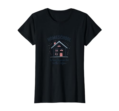 Homeschool Mom: Pyjamas Are The Uniform Lustiges Zitat T-Shirt, Damen, Schwarz, M von Generic