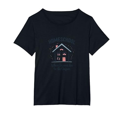 Homeschool Mom: Pyjamas Are The Uniform Lustiges Zitat T-Shirt, Damen Große Größen, Schwarz, 3X von Generic