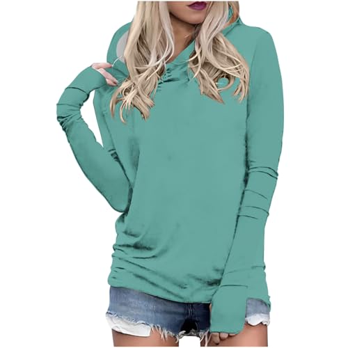 Hoodie Damen Einfarbig Kapuzenpulli Kapuzenpullover mit Daumenloch Teenager Mädchen Basic Bluse Langarm Slim Passform Blusetop Pullover Trendy Autumn Winter Oberteile Sportshirt Streetwear Hoodie Damen Einfarbig Kapuzenpulli Kapuzenpullover mit Daumenloch Teenager Mädchen Basic Bluse Langarm Slim Passform Blusetop Pullover Trendy Autumn Winter Oberteile Sportshirt Streetwear von Generic