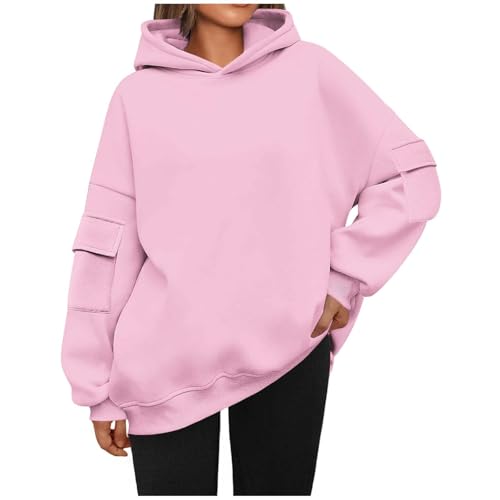 Hoodie Damen Einfarbig Sweatshirt Loose Passform Kapuzenpullover Ärmel mit Taschen Kapuzenpulli Langarm Überschnittene Schultern Oberteile Warmes Autumn Winter Basic Bluse Sportshirt Hoodie Damen Einfarbig Sweatshirt Loose Passform Kapuzenpullover Ärmel mit Taschen Kapuzenpulli Langarm Überschnittene Schultern Oberteile Warmes Autumn Winter Basic Bluse Sportshirt von Generic