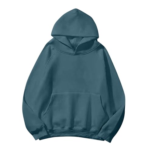 Hoodie Damen Kapuzenpullover Oversize Casual Pullover Sweatshirt Langarm Baumwolle Pulli Winter Hoody mit Tasche von Generic