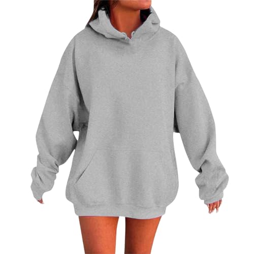 Hoodie Damen Kapuzenpullover Oversized Elegante Kapuzenpulli Winter Warme Sweatshirt mit Kapuze Locker Bequeme Hoody Große Größen Langarm Winterpullover Y2K Streetwear für Damen von Generic