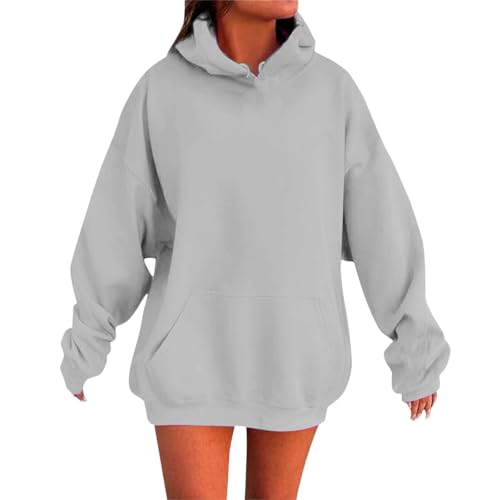 Hoodie Damen Kapuzenpullover Oversized Elegante Kapuzenpulli Winter Warme Sweatshirt mit Kapuze Locker Bequeme Hoody Große Größen Langarm Winterpullover Y2K Streetwear für Damen von Generic