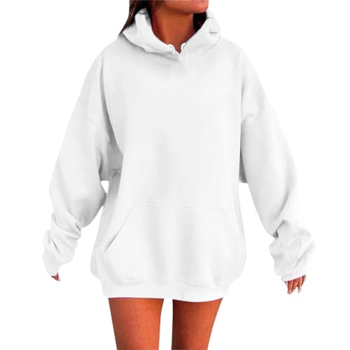Hoodie Damen Kapuzenpullover Oversized Elegante Kapuzenpulli Winter Warme Sweatshirt mit Kapuze Locker Bequeme Hoody Große Größen Langarm Winterpullover Y2K Streetwear für Damen von Generic