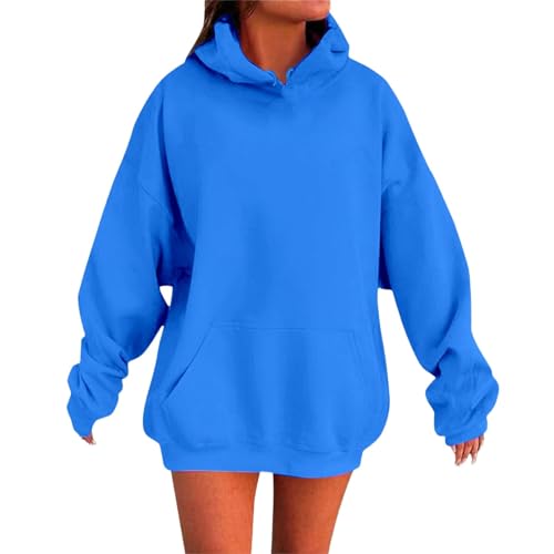 Hoodie Damen Kapuzenpullover Oversized Elegante Kapuzenpulli Winter Warme Sweatshirt mit Kapuze Locker Bequeme Hoody Große Größen Langarm Winterpullover Y2K Streetwear für Damen von Generic