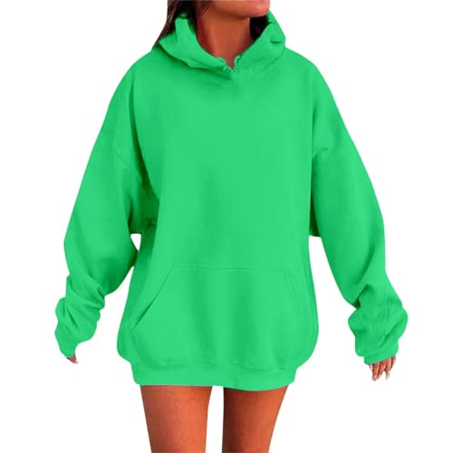 Hoodie Damen Kapuzenpullover Oversized Elegante Kapuzenpulli Winter Warme Sweatshirt mit Kapuze Locker Bequeme Hoody Große Größen Langarm Winterpullover Y2K Streetwear für Damen von Generic