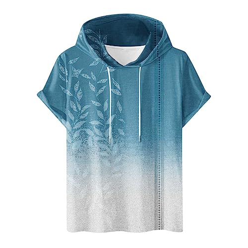 Hoodie Damen Kurzarm Einfarbig Kapuzenpullover Modische Sweatshirt Mit Kapuze Locker Kapuzenpulli Plus Size Hoody Oberteile Bequem Baumwolle Bluse Sommer Klassisch Tops Sportshirt Sommershirts von Generic