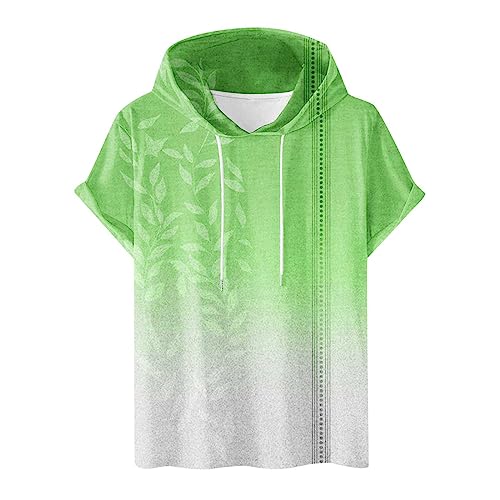 Hoodie Damen Kurzarm Einfarbig Kapuzenpullover Modische Sweatshirt Mit Kapuze Locker Kapuzenpulli Plus Size Hoody Oberteile Bequem Baumwolle Bluse Sommer Klassisch Tops Sportshirt Sommershirts von Generic