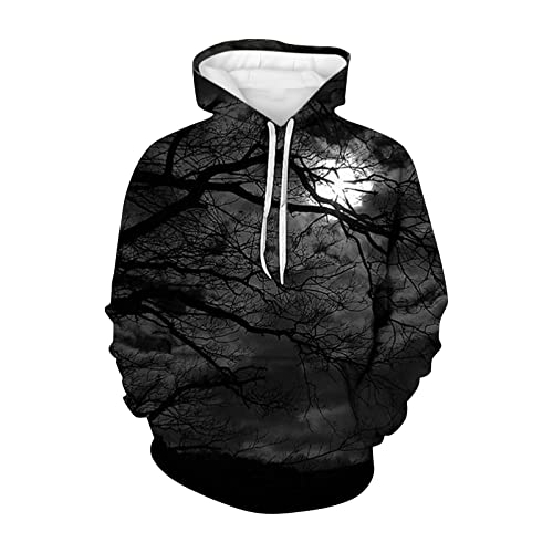 Hoodie Herren, Unisex 3D Druck Hoodie Kapuzenpullover Langarm Sweatshirt Kapuzenjacke Mit Drawstring Pullover mit Taschen Kapuzensweatshirt Casual Streetwear Herren Pullover XXL von Generic