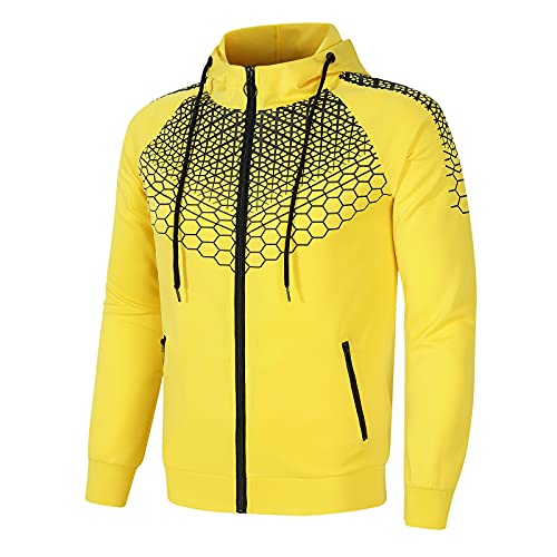 Hoodie Herren,Pullover Herren Tupfen Zip up Langarm Hoodie mit Kapuze Reißverschluss Kapuzenpullover Sweatjacke Casual Sport Winter Sweatshirt Lose Kapuzenjacke Kapuzenpulli Pulli von Generic