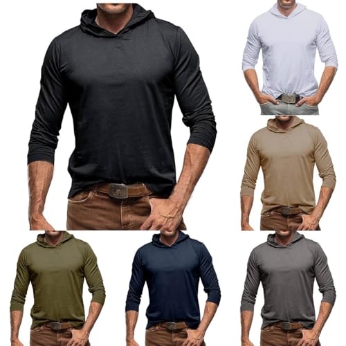 Hoodie Herren Sweatjacke Langarm Sweatshirt Sport Pullover mit Kapuze Kapuzenpullover Freizeit Kapuzenshirt Longsleeve Kapuzenjacke Kaputzensweatjacke Angebote des Tages Heute Schwarz XL von Generic