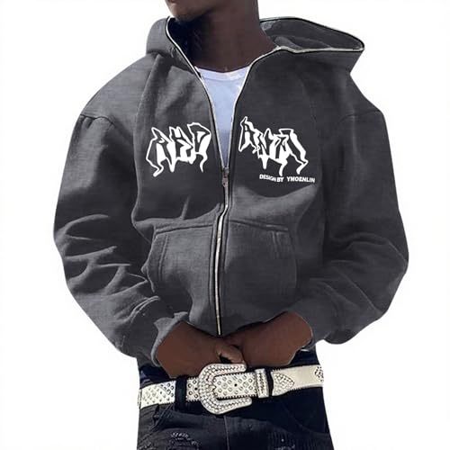 Hoodie Herren Y2k Zip Hoodie Männer Sweatjacke mit Kapuze Kapuzenjacke Dünne Jacke Kapuzenpullover Langarm Sweatshirts Sweatjacke Sportbekleidung Winter Pullover Hoodie Herren Y2k Zip Hoodie Männer Sweatjacke mit Kapuze Kapuzenjacke Dünne Jacke Kapuzenpullover Langarm Sweatshirts Sweatjacke Sportbekleidung Winter Pullover von Generic