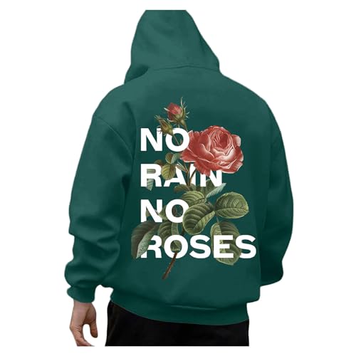 Hoodie Herren mit Backprint Pullover mit Kapuze Streetwear Hoodies Sweatshirt Winter Warm Fleece Pulli Kapuzenpullover Männer Pullover Y2k Kapuzenpulli Sweatpullover Backprint Pullover Herren von Generic