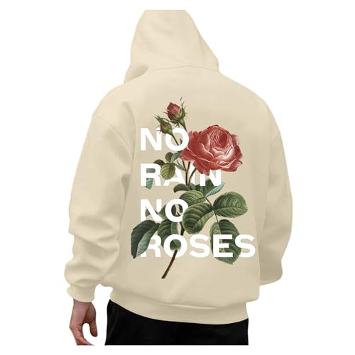 Hoodie Herren mit Backprint Pullover mit Kapuze Streetwear Hoodies Sweatshirt Winter Warm Fleece Pulli Kapuzenpullover Männer Pullover Y2k Kapuzenpulli Sweatpullover Backprint Pullover Herren von Generic