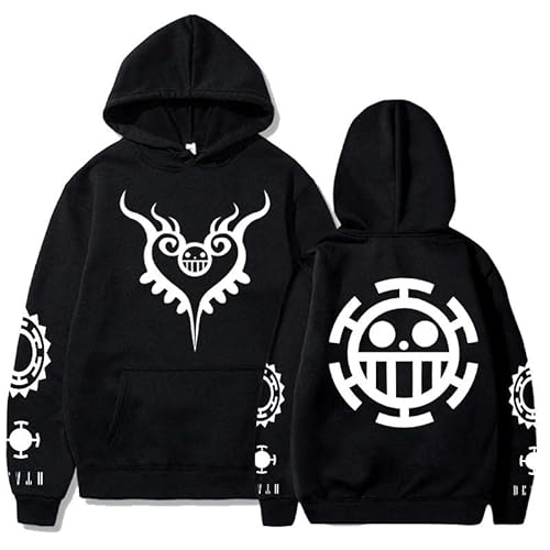 Hoodie One Piece Unisex Kapuzenpullover Pullover mit Anime Druck von Generic