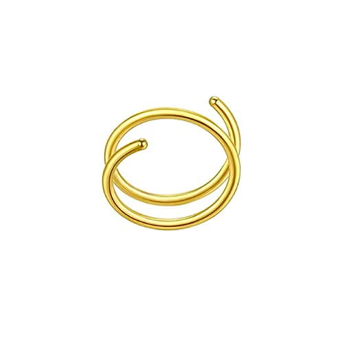 Hoop Ring 1PC Piercing für Piercing Nase Hoop Nasenloch Schmuck Reifen für Mädchen Nase Spirale Nasenring Nasenring Nasenring für Frauen Nasenschmuck Nasenpiercing Schmuck Reifen, gold, 34 von Generic