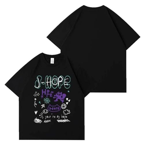 Hope ON The Stage Merch T-Shirt 2025TOUR Distressed Kleidung K-popmerch(Black2,M) von Generic