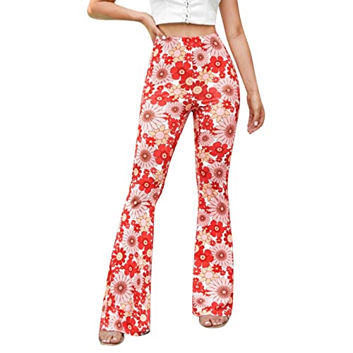 Hose Damen Boho Strandhose Hippie Blumen Schlaghose Weites Bein Palazzo Sommerhose High Waist Bootcut Freizeithose Schön Blumen Druck Caprihose Elastische Taille Yogahose Hose Damen Boho Strandhose Hippie Blumen Schlaghose Weites Bein Palazzo Sommerhose High Waist Bootcut Freizeithose Schön Blumen Druck Caprihose Elastische Taille Yogahose von Generic