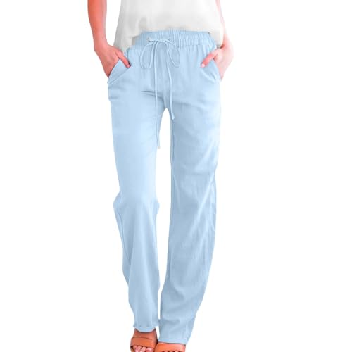 Hose Weites Bein Kurze Hosen Damen Große Größen Damen Hose 7/8 Sommer Schlupfhose Damen Braune Damenhose Weite Hose Damen Elegant Weiße Stoffhose Damen Damen Pumphose von Generic