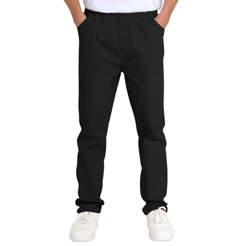 Hosen für Jungen Chino Hose Kinder Jungs Stoffhose Gerader Passform mit Reißverschluss von Generic