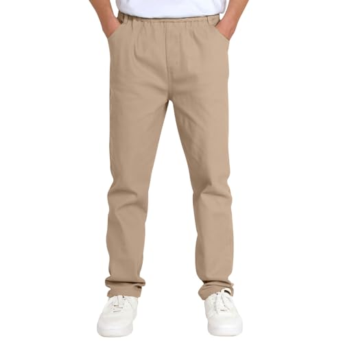 Hosen für Jungen Chino Hose Kinder Jungs Stoffhose Gerader Passform mit Reißverschluss von Generic